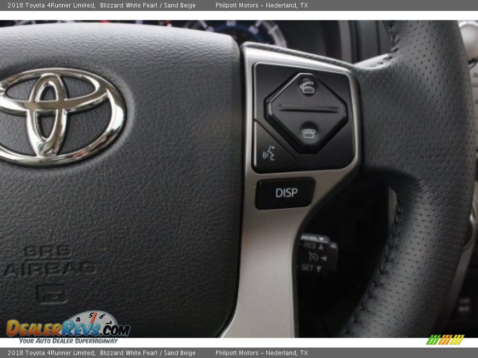 2018 Toyota 4Runner Limited Blizzard White Pearl / Sand Beige Photo #18