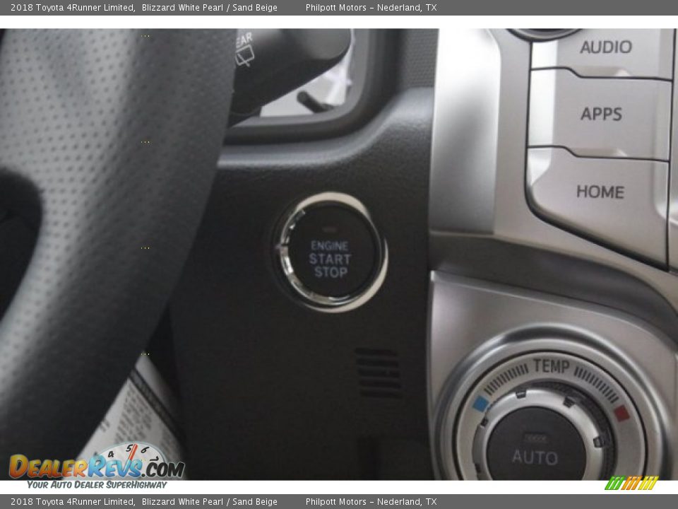 2018 Toyota 4Runner Limited Blizzard White Pearl / Sand Beige Photo #23