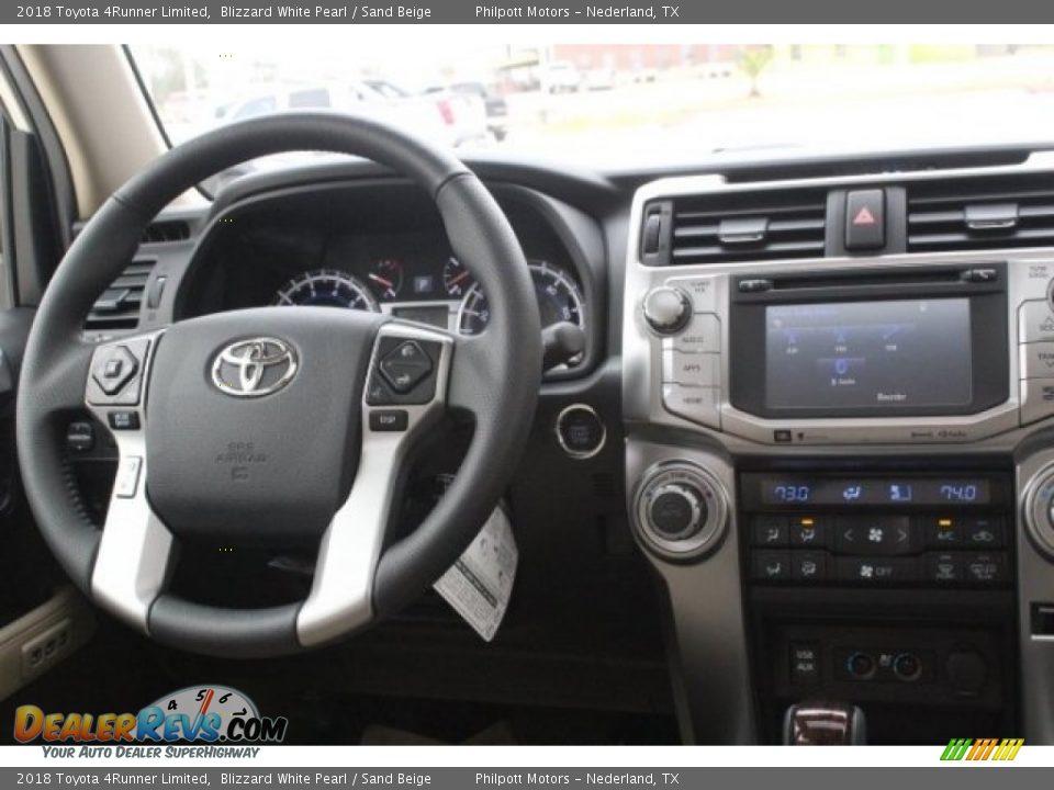 2018 Toyota 4Runner Limited Blizzard White Pearl / Sand Beige Photo #24