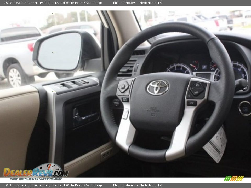 2018 Toyota 4Runner Limited Blizzard White Pearl / Sand Beige Photo #25