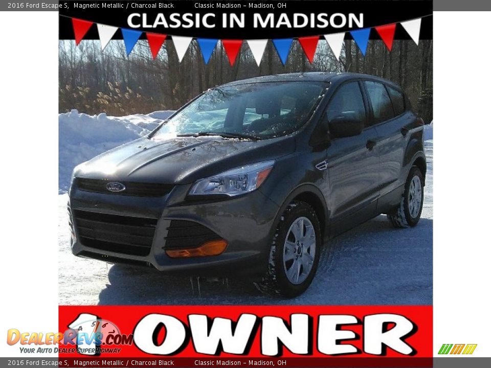 2016 Ford Escape S Magnetic Metallic / Charcoal Black Photo #1