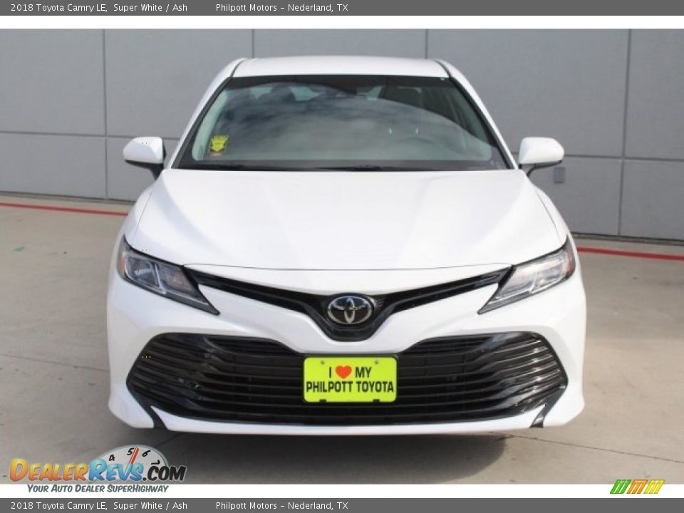 2018 Toyota Camry LE Super White / Ash Photo #2