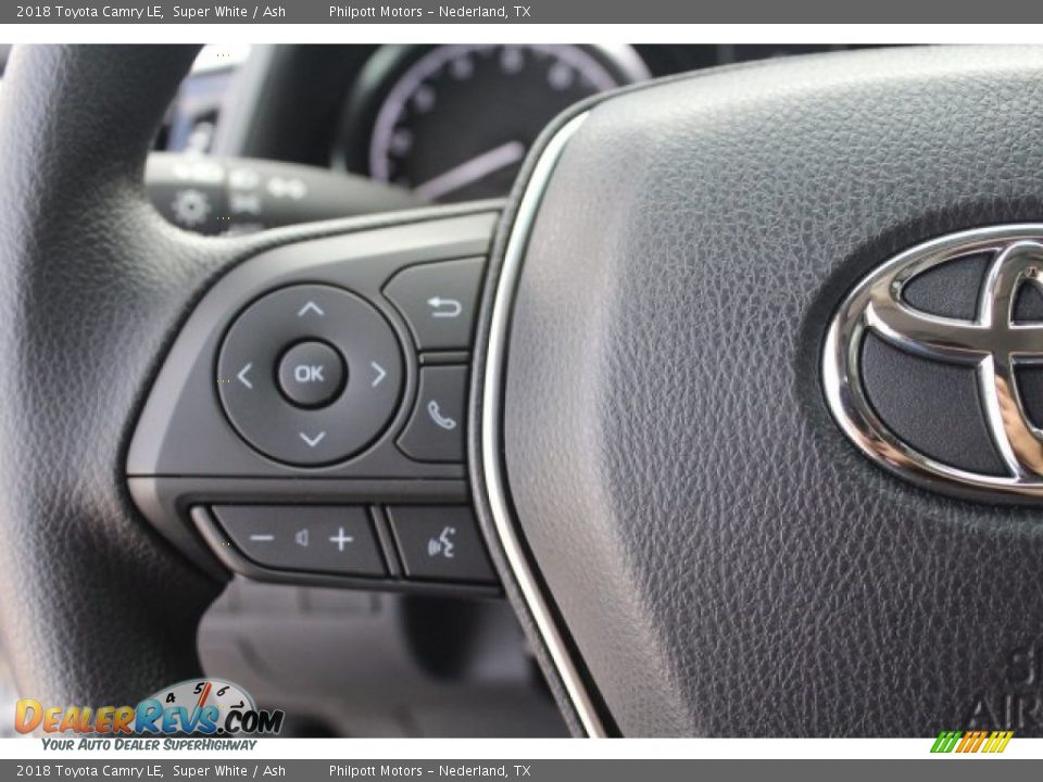 2018 Toyota Camry LE Super White / Ash Photo #15