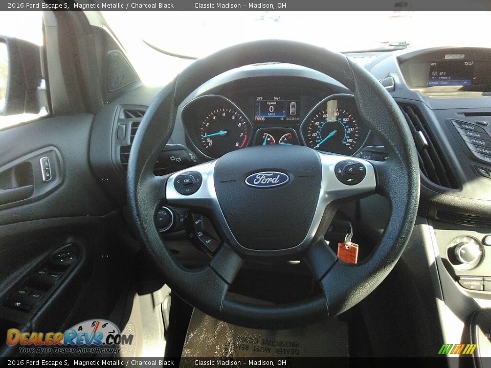 2016 Ford Escape S Magnetic Metallic / Charcoal Black Photo #12