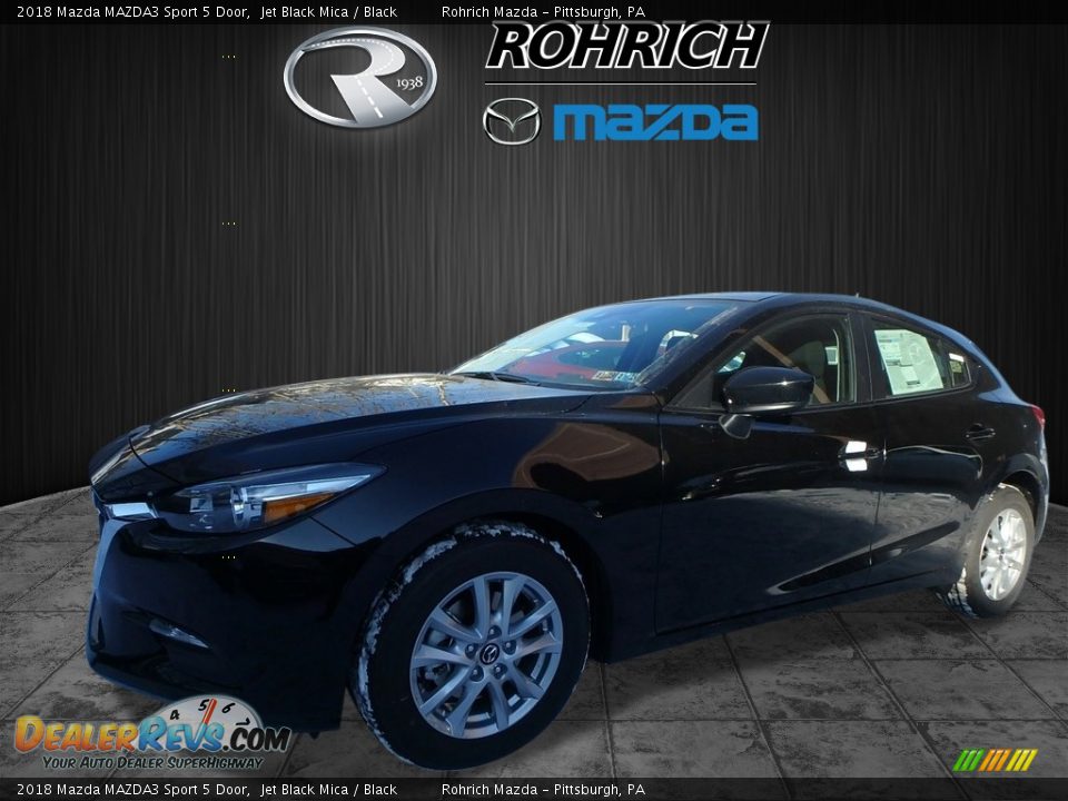 2018 Mazda MAZDA3 Sport 5 Door Jet Black Mica / Black Photo #4