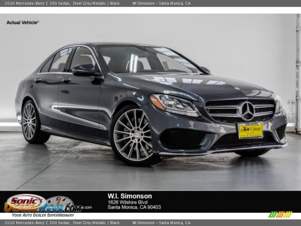 2016 Mercedes-Benz C 300 Sedan Steel Grey Metallic / Black Photo #1