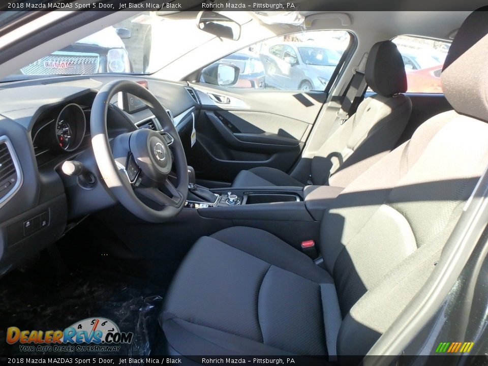 2018 Mazda MAZDA3 Sport 5 Door Jet Black Mica / Black Photo #7