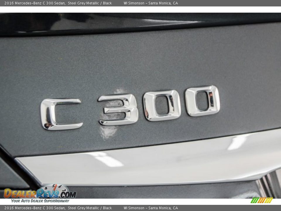 2016 Mercedes-Benz C 300 Sedan Steel Grey Metallic / Black Photo #7