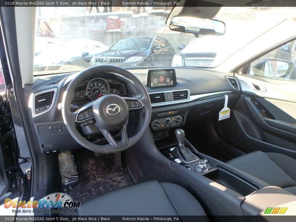 2018 Mazda MAZDA3 Sport 5 Door Jet Black Mica / Black Photo #9