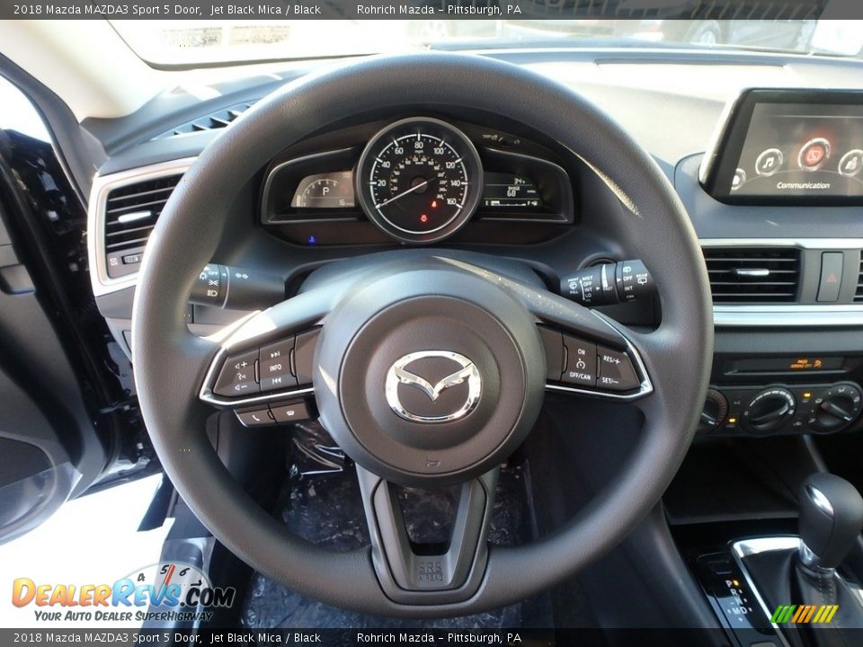 2018 Mazda MAZDA3 Sport 5 Door Jet Black Mica / Black Photo #12