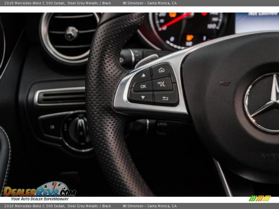 2016 Mercedes-Benz C 300 Sedan Steel Grey Metallic / Black Photo #18