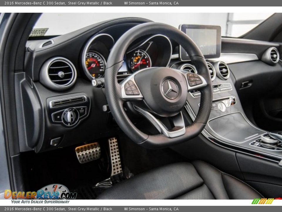 2016 Mercedes-Benz C 300 Sedan Steel Grey Metallic / Black Photo #21