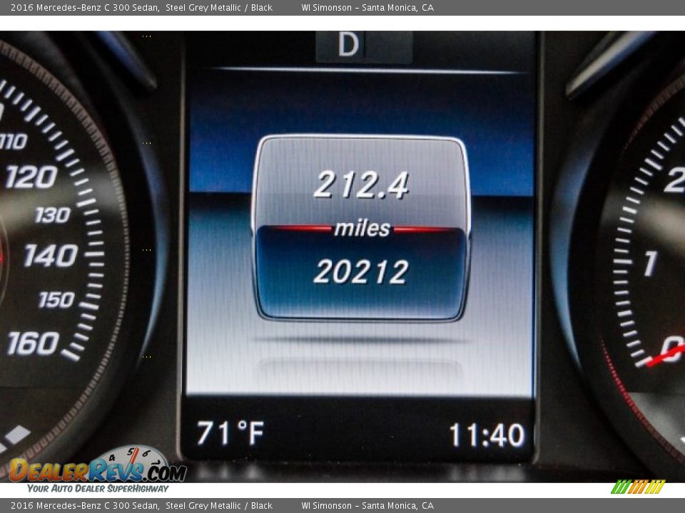 2016 Mercedes-Benz C 300 Sedan Steel Grey Metallic / Black Photo #31