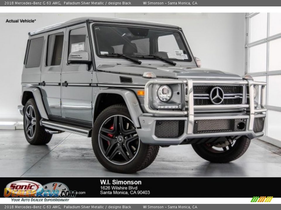 2018 Mercedes-Benz G 63 AMG Palladium Silver Metallic / designo Black Photo #1