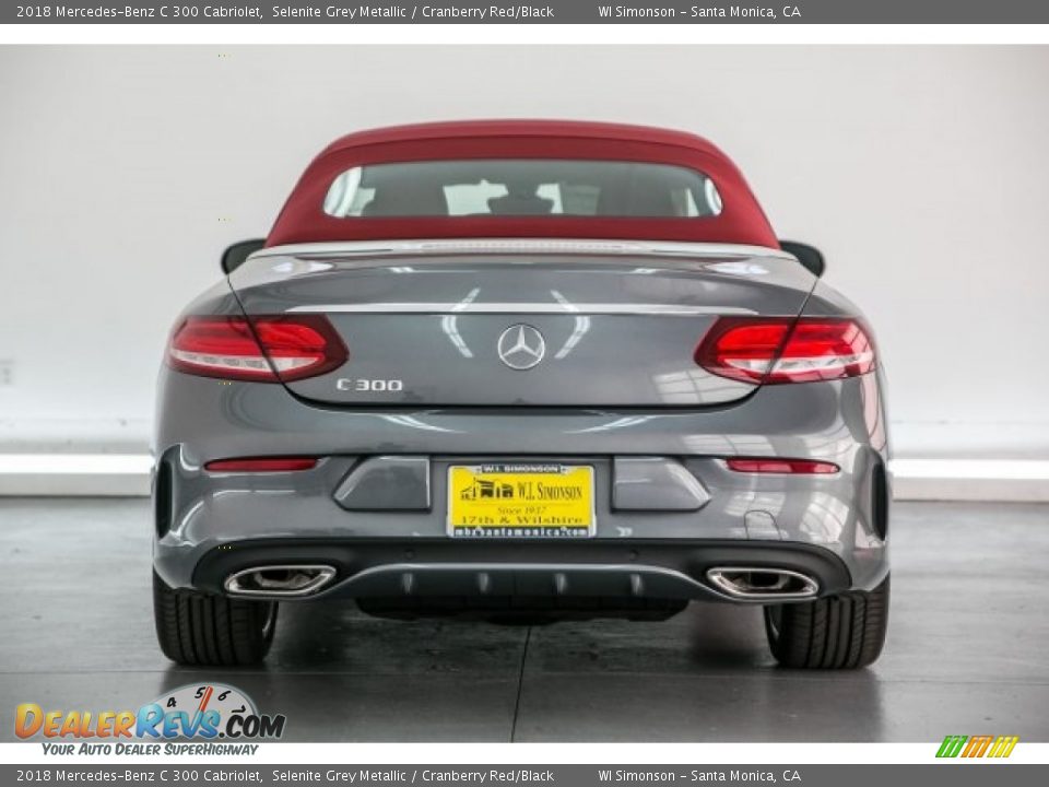 2018 Mercedes-Benz C 300 Cabriolet Selenite Grey Metallic / Cranberry Red/Black Photo #4