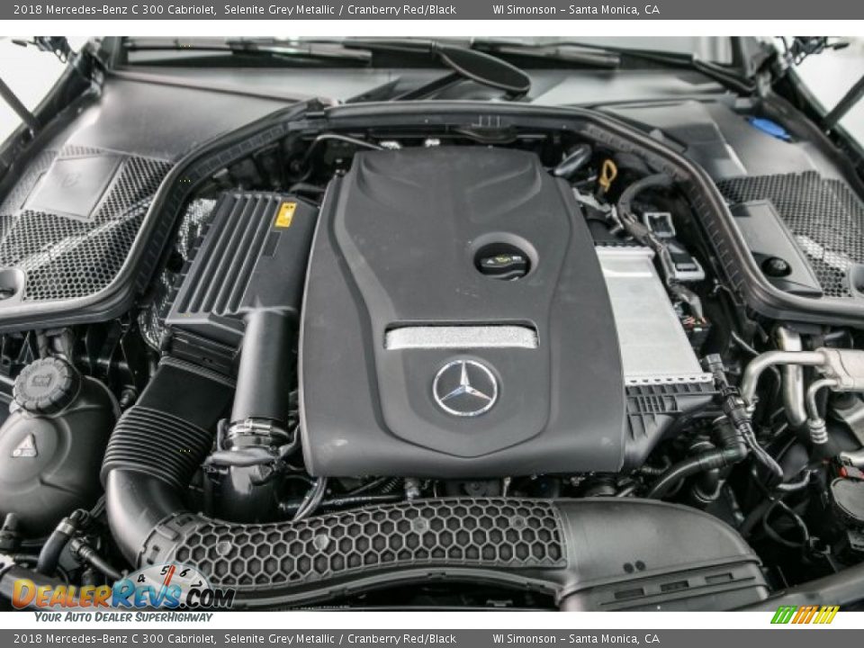 2018 Mercedes-Benz C 300 Cabriolet Selenite Grey Metallic / Cranberry Red/Black Photo #8