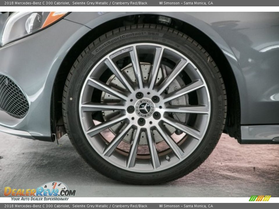2018 Mercedes-Benz C 300 Cabriolet Selenite Grey Metallic / Cranberry Red/Black Photo #9
