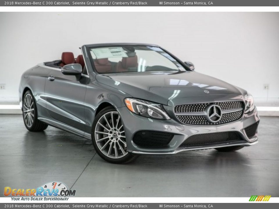 2018 Mercedes-Benz C 300 Cabriolet Selenite Grey Metallic / Cranberry Red/Black Photo #12
