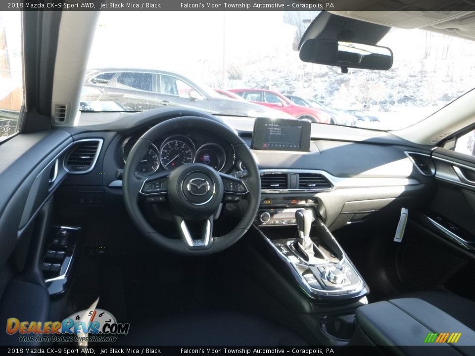 2018 Mazda CX-9 Sport AWD Jet Black Mica / Black Photo #9
