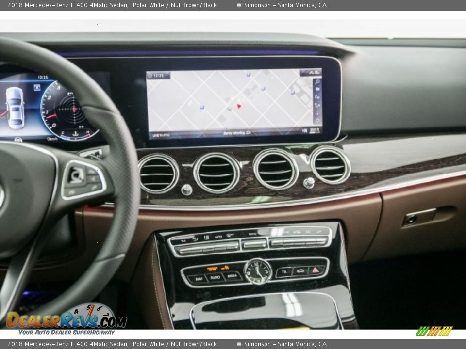 2018 Mercedes-Benz E 400 4Matic Sedan Polar White / Nut Brown/Black Photo #6