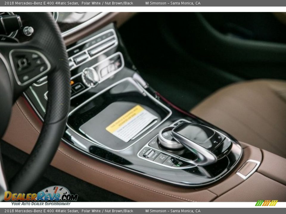 2018 Mercedes-Benz E 400 4Matic Sedan Polar White / Nut Brown/Black Photo #7