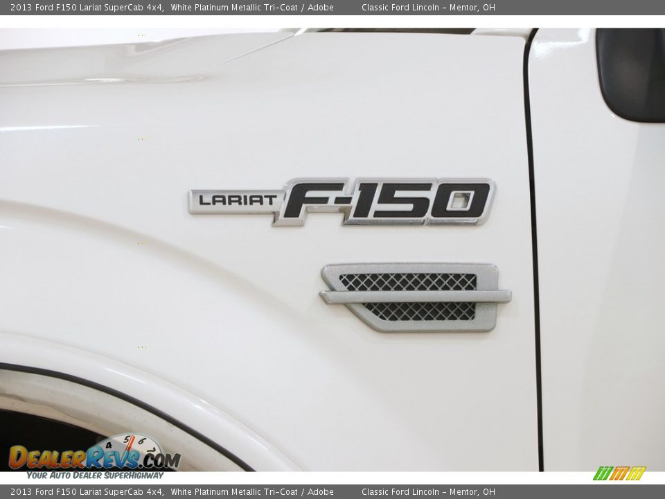 2013 Ford F150 Lariat SuperCab 4x4 White Platinum Metallic Tri-Coat / Adobe Photo #4