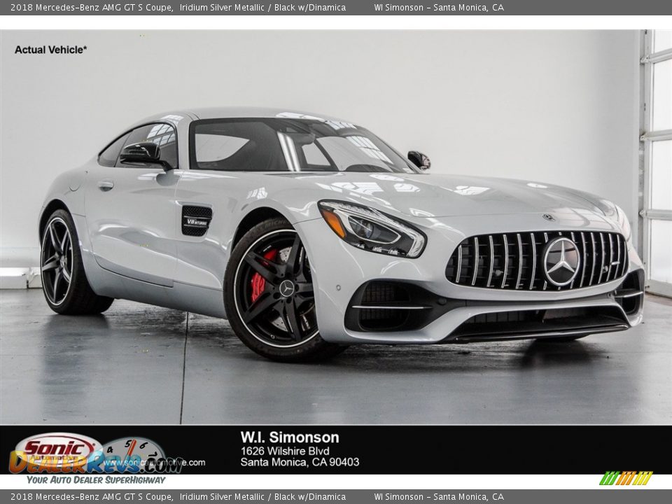 2018 Mercedes-Benz AMG GT S Coupe Iridium Silver Metallic / Black w/Dinamica Photo #1