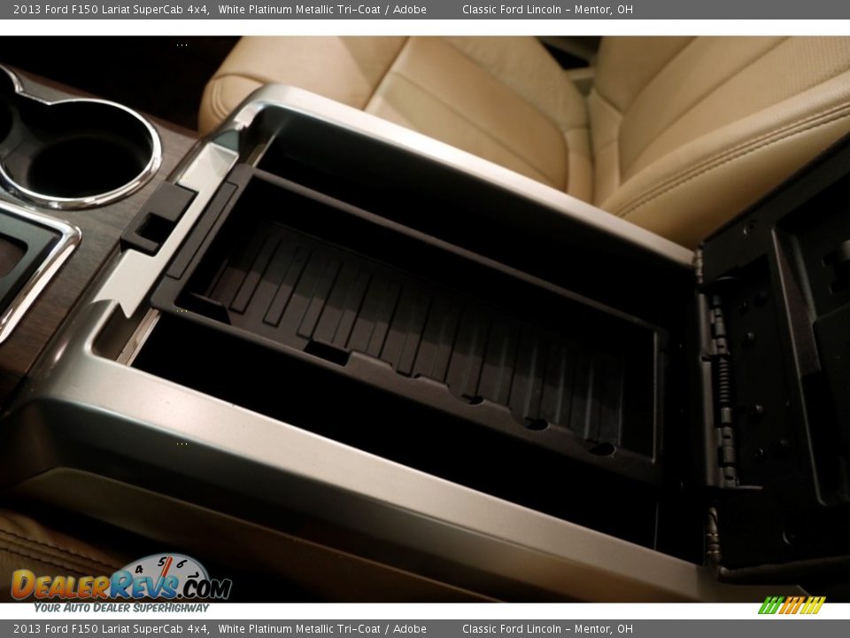 2013 Ford F150 Lariat SuperCab 4x4 White Platinum Metallic Tri-Coat / Adobe Photo #24