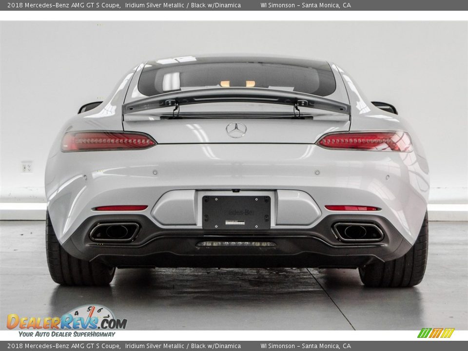 2018 Mercedes-Benz AMG GT S Coupe Iridium Silver Metallic / Black w/Dinamica Photo #3