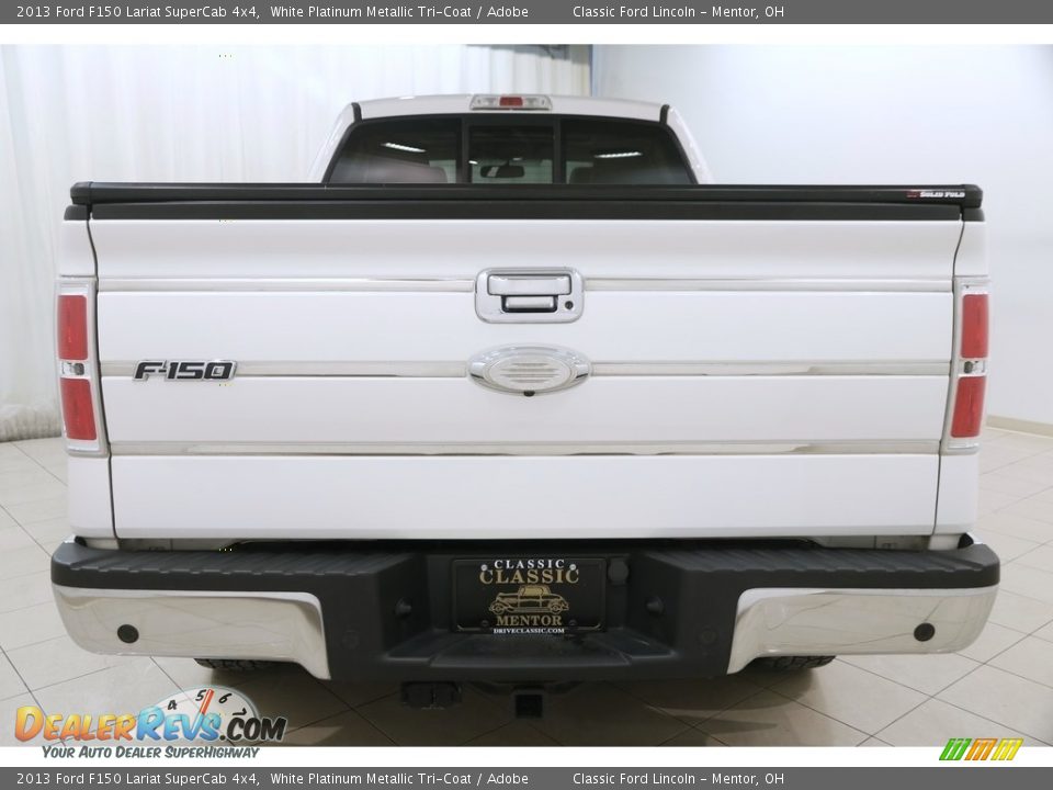 2013 Ford F150 Lariat SuperCab 4x4 White Platinum Metallic Tri-Coat / Adobe Photo #31