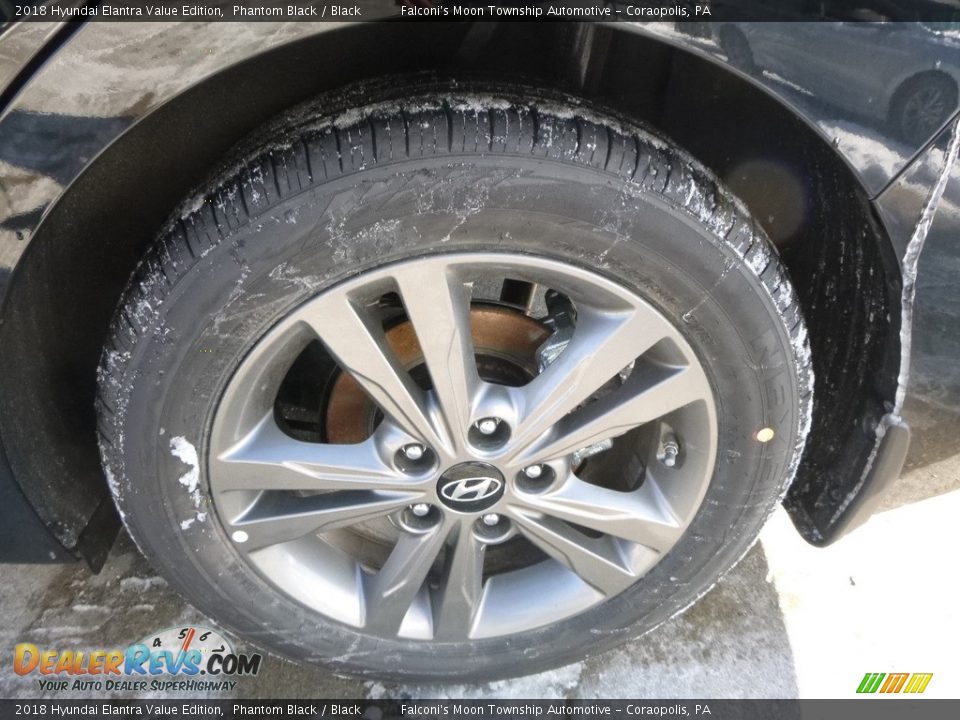 2018 Hyundai Elantra Value Edition Phantom Black / Black Photo #7