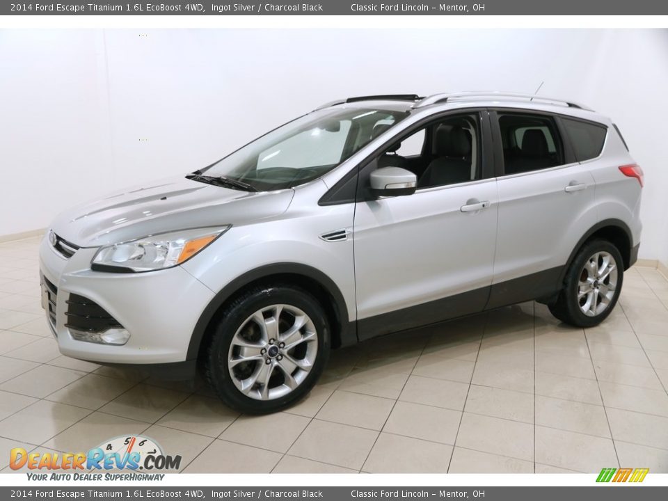 2014 Ford Escape Titanium 1.6L EcoBoost 4WD Ingot Silver / Charcoal Black Photo #3