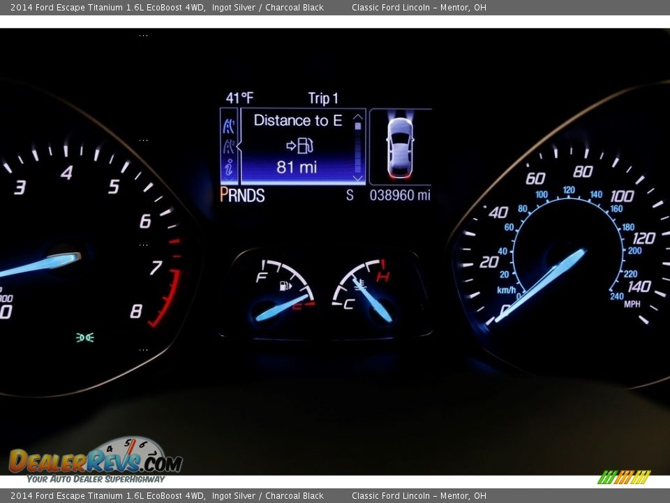 2014 Ford Escape Titanium 1.6L EcoBoost 4WD Ingot Silver / Charcoal Black Photo #7