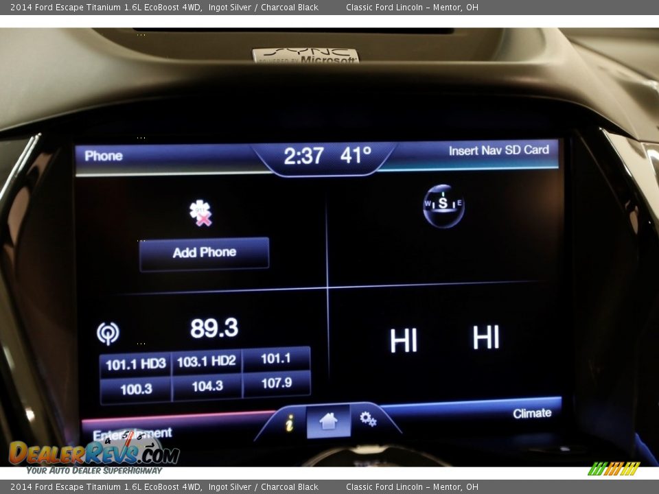 2014 Ford Escape Titanium 1.6L EcoBoost 4WD Ingot Silver / Charcoal Black Photo #9