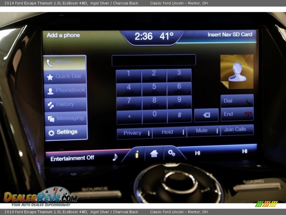 2014 Ford Escape Titanium 1.6L EcoBoost 4WD Ingot Silver / Charcoal Black Photo #10