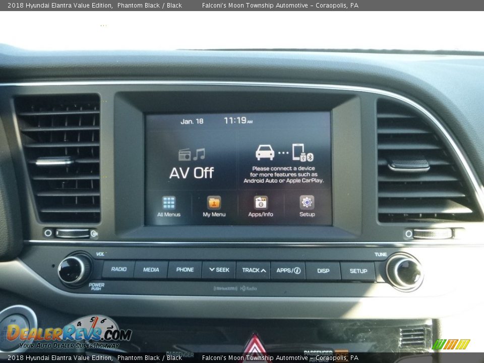 2018 Hyundai Elantra Value Edition Phantom Black / Black Photo #14