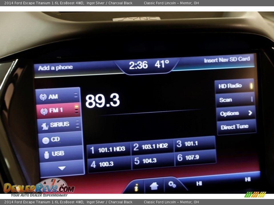 2014 Ford Escape Titanium 1.6L EcoBoost 4WD Ingot Silver / Charcoal Black Photo #11