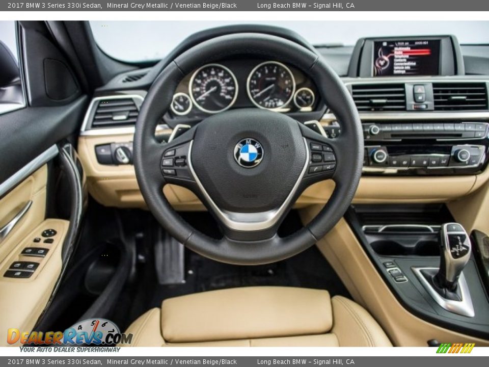 2017 BMW 3 Series 330i Sedan Mineral Grey Metallic / Venetian Beige/Black Photo #4