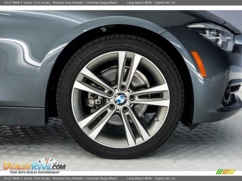 2017 BMW 3 Series 330i Sedan Mineral Grey Metallic / Venetian Beige/Black Photo #8