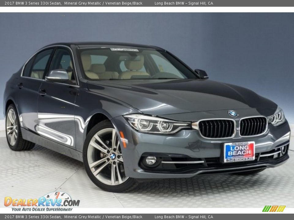 2017 BMW 3 Series 330i Sedan Mineral Grey Metallic / Venetian Beige/Black Photo #12