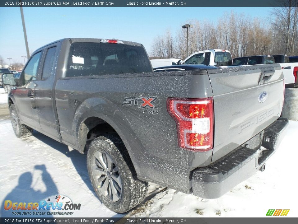 2018 Ford F150 STX SuperCab 4x4 Lead Foot / Earth Gray Photo #3