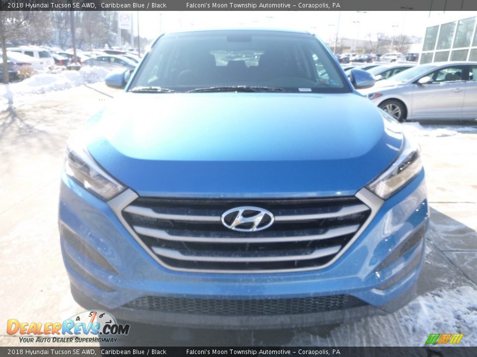 2018 Hyundai Tucson SE AWD Caribbean Blue / Black Photo #4