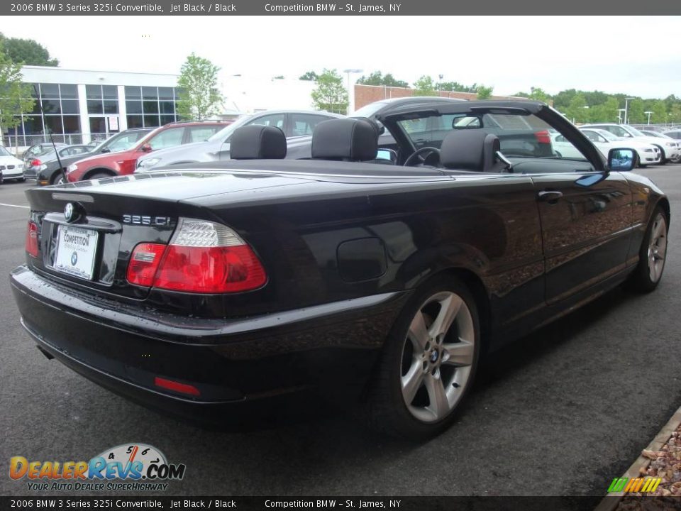 2006 BMW 3 Series 325i Convertible Jet Black / Black Photo #6
