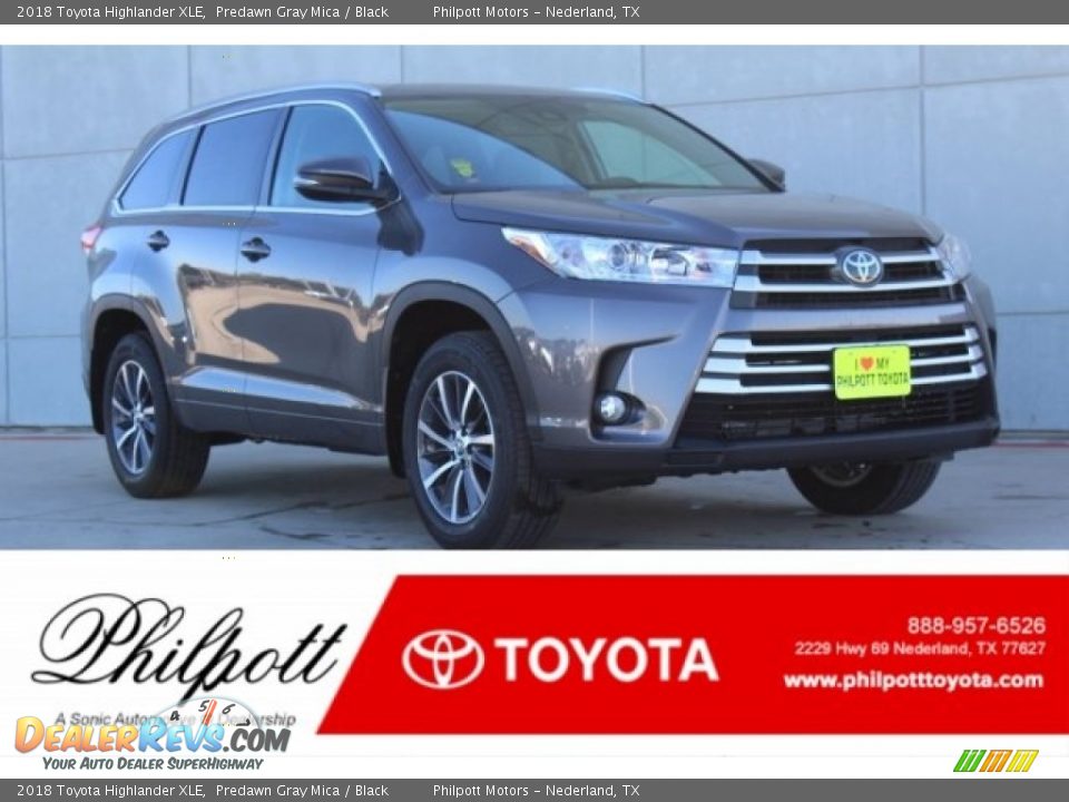 2018 Toyota Highlander XLE Predawn Gray Mica / Black Photo #1