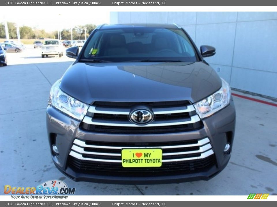 2018 Toyota Highlander XLE Predawn Gray Mica / Black Photo #2