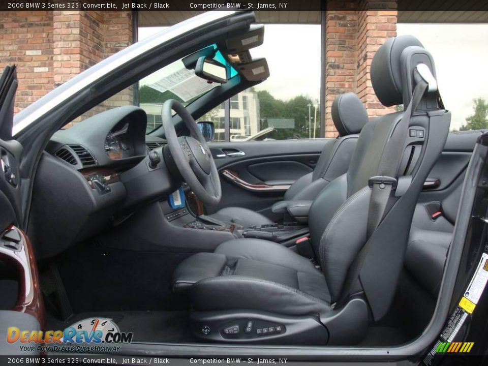 2006 BMW 3 Series 325i Convertible Jet Black / Black Photo #10