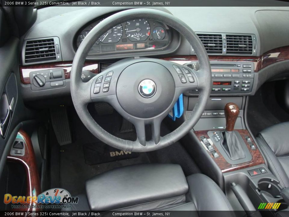 2006 BMW 3 Series 325i Convertible Jet Black / Black Photo #11
