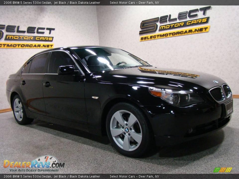 2006 BMW 5 Series 530xi Sedan Jet Black / Black Dakota Leather Photo #3