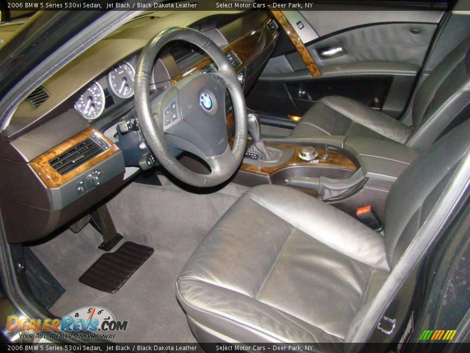 2006 BMW 5 Series 530xi Sedan Jet Black / Black Dakota Leather Photo #8