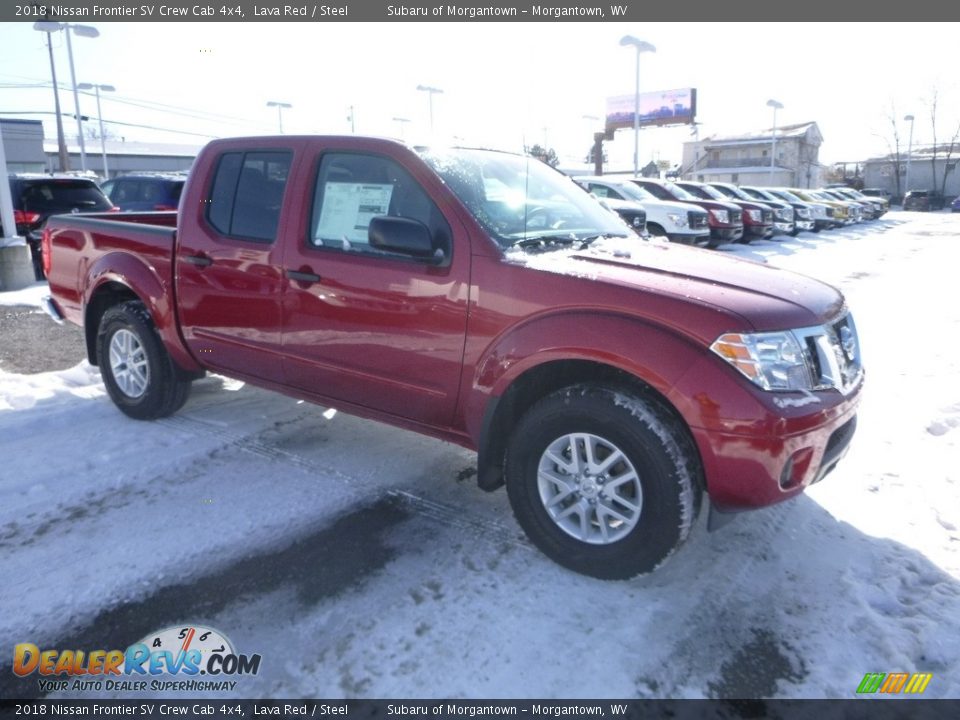 2018 Nissan Frontier SV Crew Cab 4x4 Lava Red / Steel Photo #1